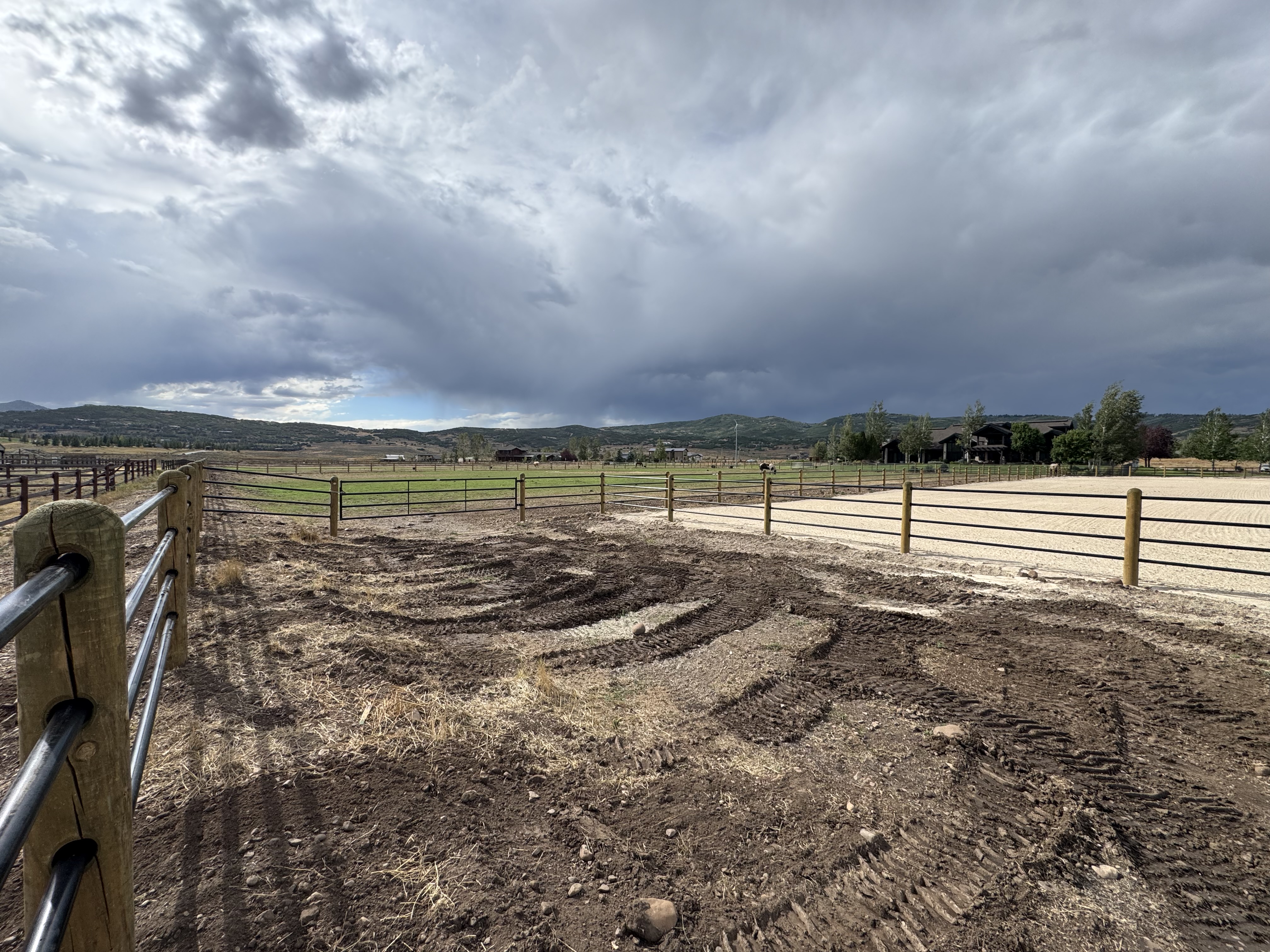 Priefert Ponderosa Four-Rail Fence with Wood Posts installed by Spacemakers Fence in Park City, Utah